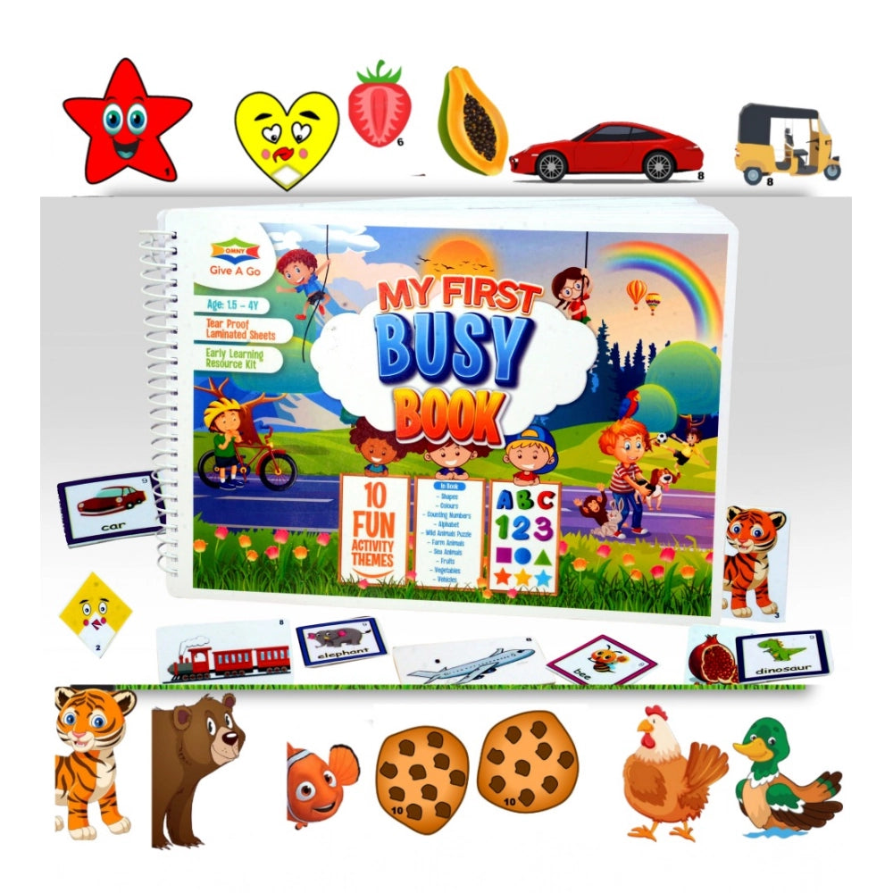 Amfyn My First Busy Book – Fun And Educational Activity Kit for Kids (2-4 Years, Multicolor)