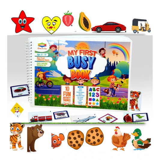 Amfyn My First Busy Book – Fun And Educational Activity Kit for Kids (2-4 Years, Multicolor)