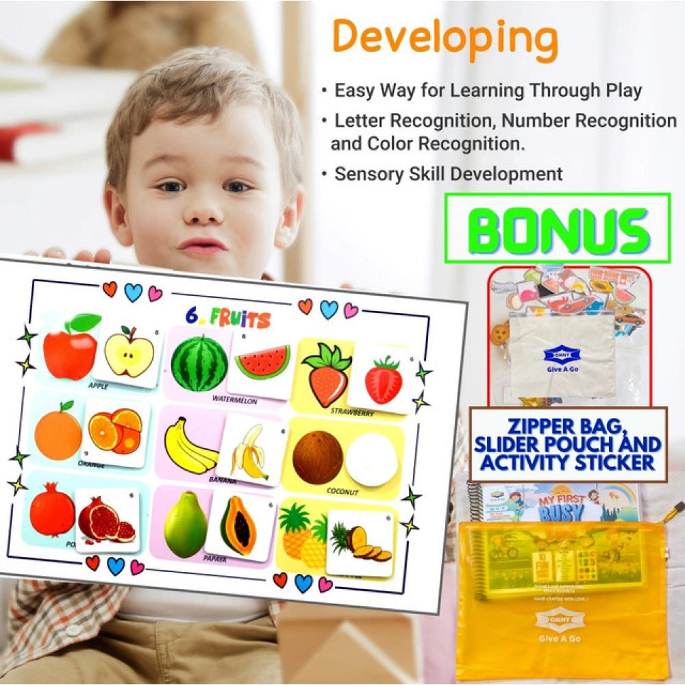 Amfyn My First Busy Book – Fun And Educational Activity Kit for Kids (2-4 Years, Multicolor)
