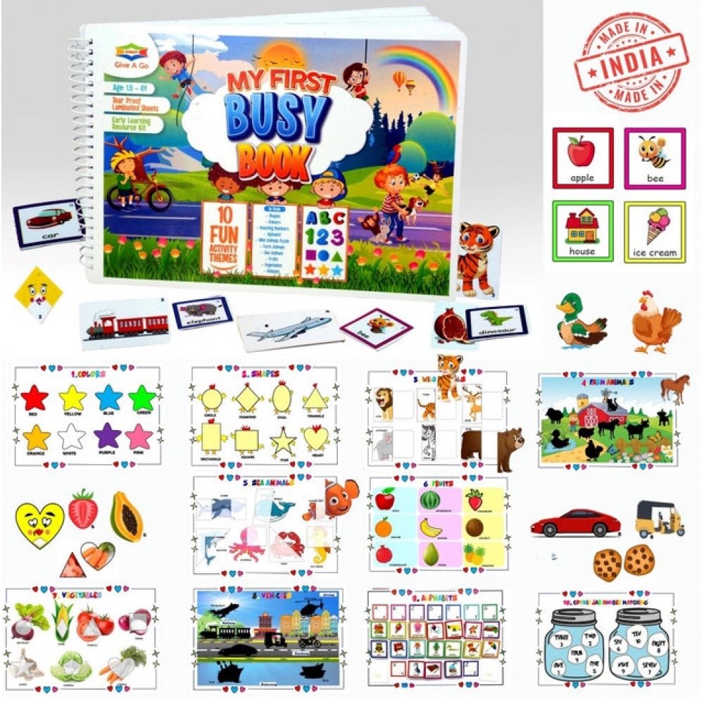 Amfyn My First Busy Book – Fun And Educational Activity Kit for Kids (2-4 Years, Multicolor)