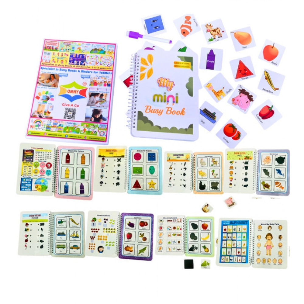 Amfyn Montessori Busy Book Benefits– Complete Early Learning Activity Book (2–4 Years, Multicolor)