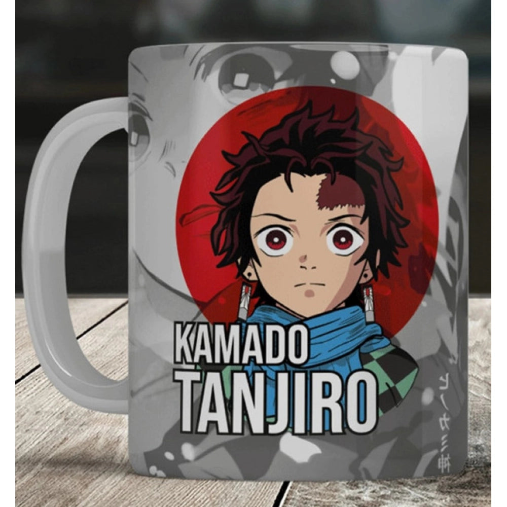 Amfyn Anime Kamado Tanjiro Ceramic Printed Coffee Mug (White)