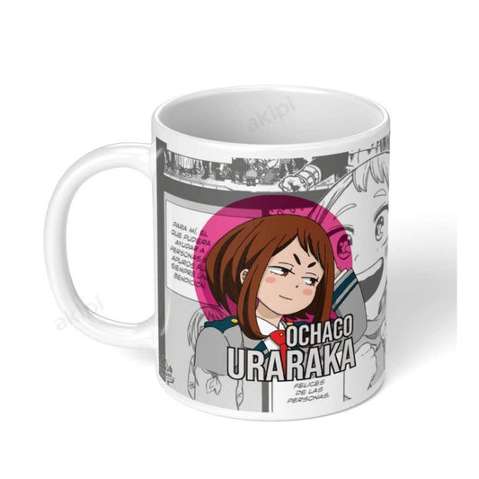 Amfyn Anime Ochaco Uraraka Ceramic Printed Coffee Mug (White)