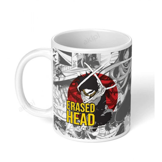 Amfyn Anime Erased Head Ceramic Printed Coffee Mug (White)