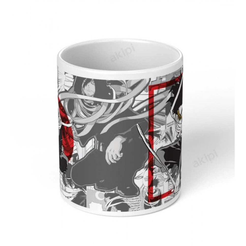 Amfyn Anime Erased Head Ceramic Printed Coffee Mug (White)
