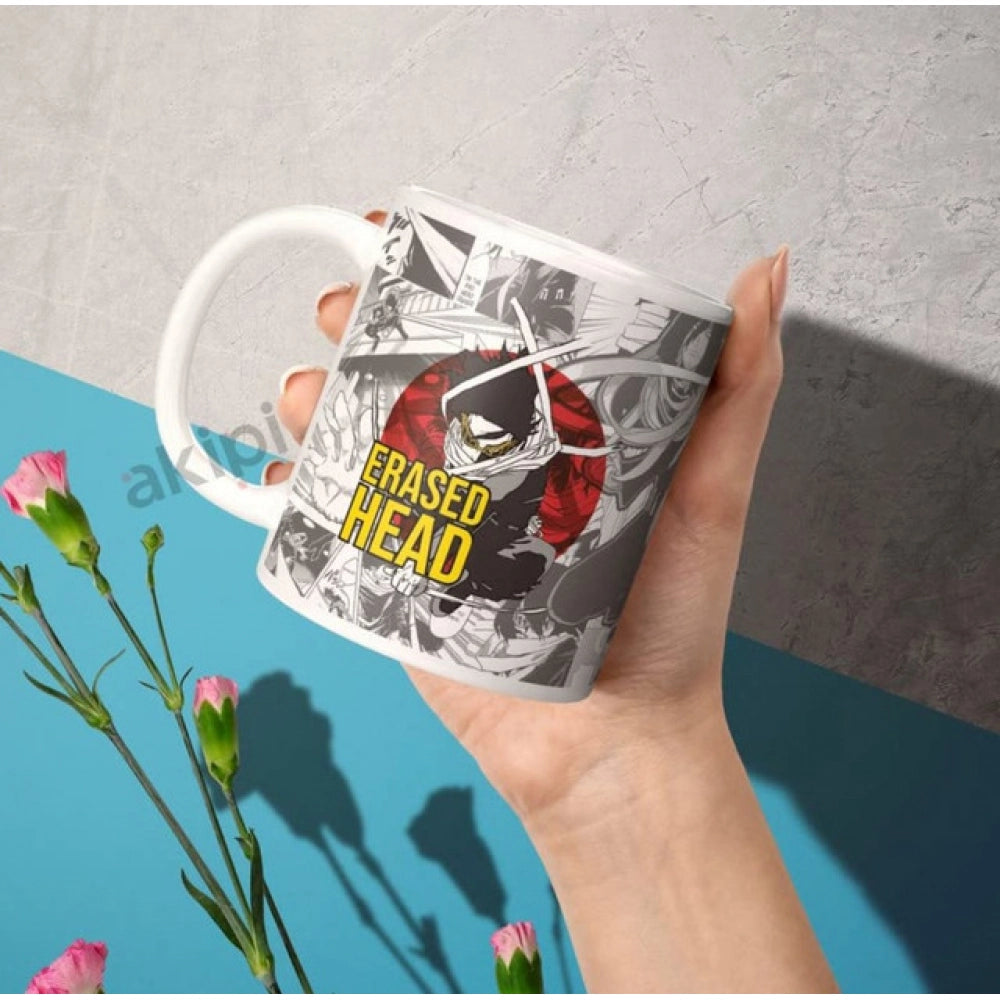 Amfyn Anime Erased Head Ceramic Printed Coffee Mug (White)