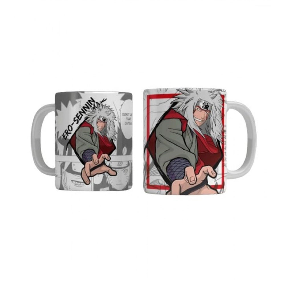 Amfyn Anime Jiraiya Ceramic Printed Coffee Mug (White)