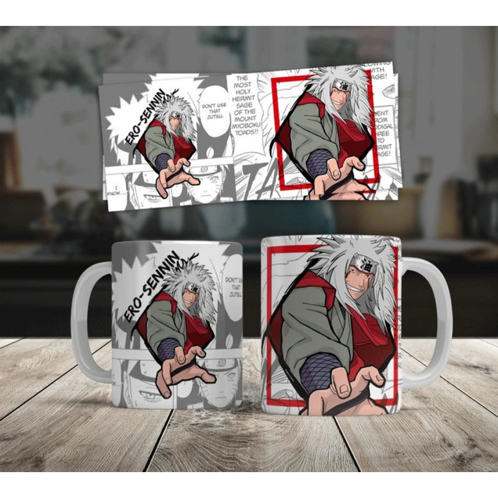Amfyn Anime Jiraiya Ceramic Printed Coffee Mug (White)