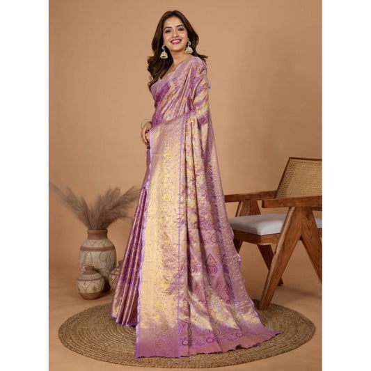 Amfyn Women's Jacquard Saree With Unstitched Blouse 5.5Mtr (Multicolor)