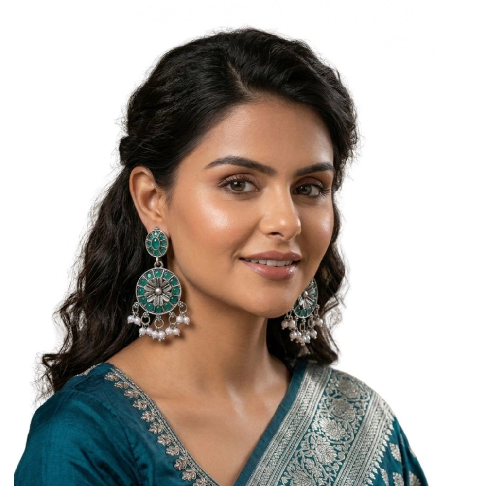 Amfyn Women's Zinc Alloy Gold Plated Chandbali Earrings (Multicolor)