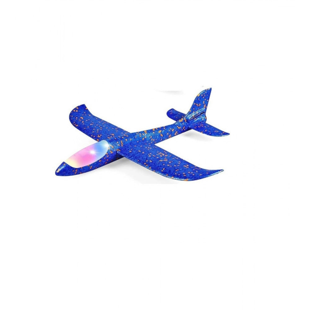 Amfyn EPP Foam Galaxy Hand Throw Flying LED Glider Airplane (Blue-Multicolor)
