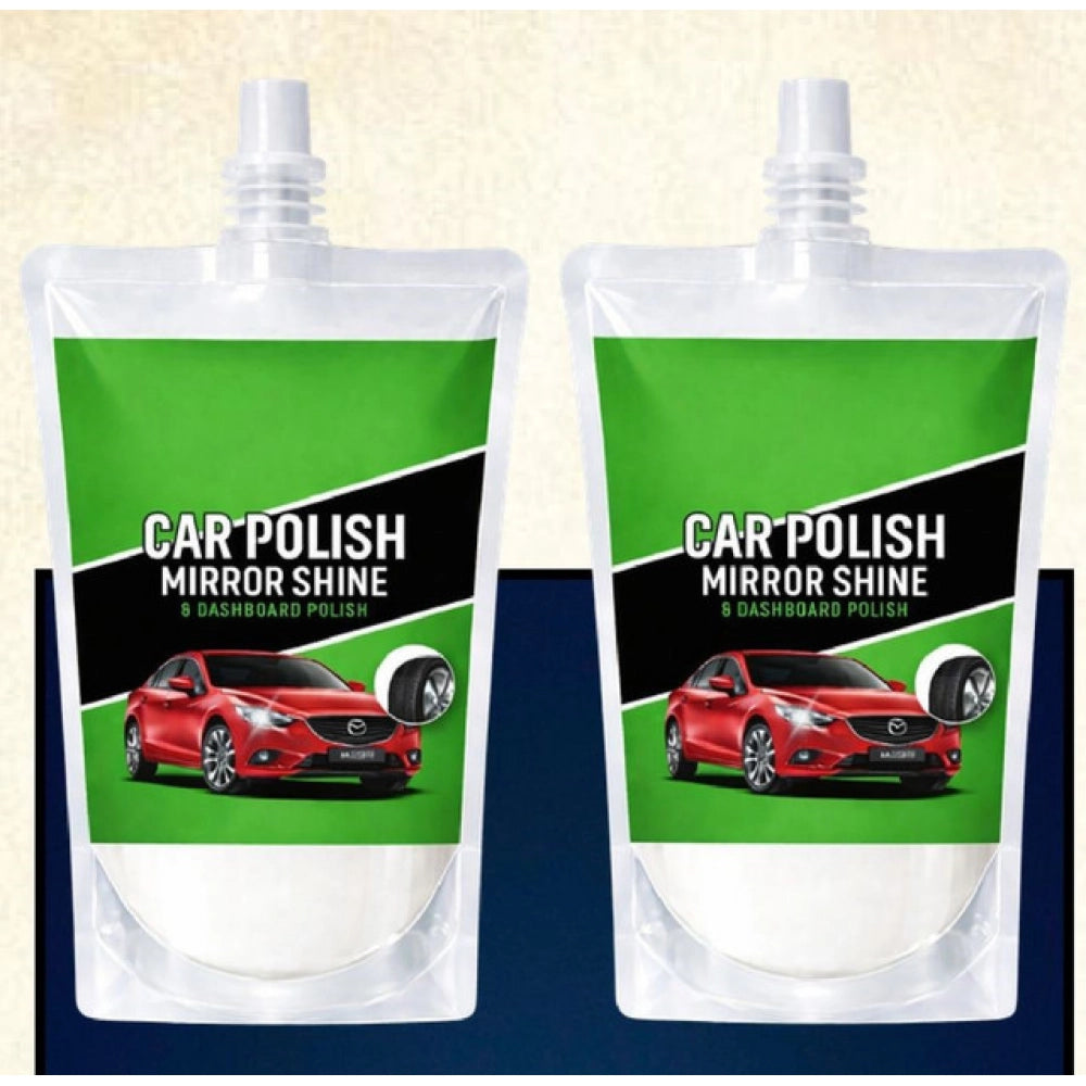 Amfyn Pack of 2 Car and Bike Polish Mirror Shine Liquid Pouches 100 ML