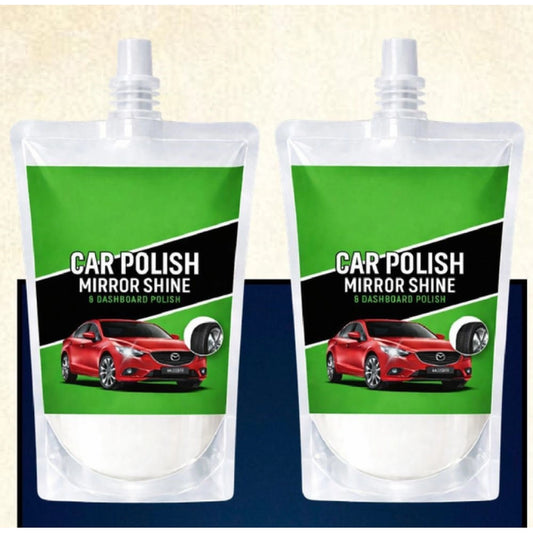 Amfyn Pack of 2 Car and Bike Polish Mirror Shine Liquid Pouches 100 ML