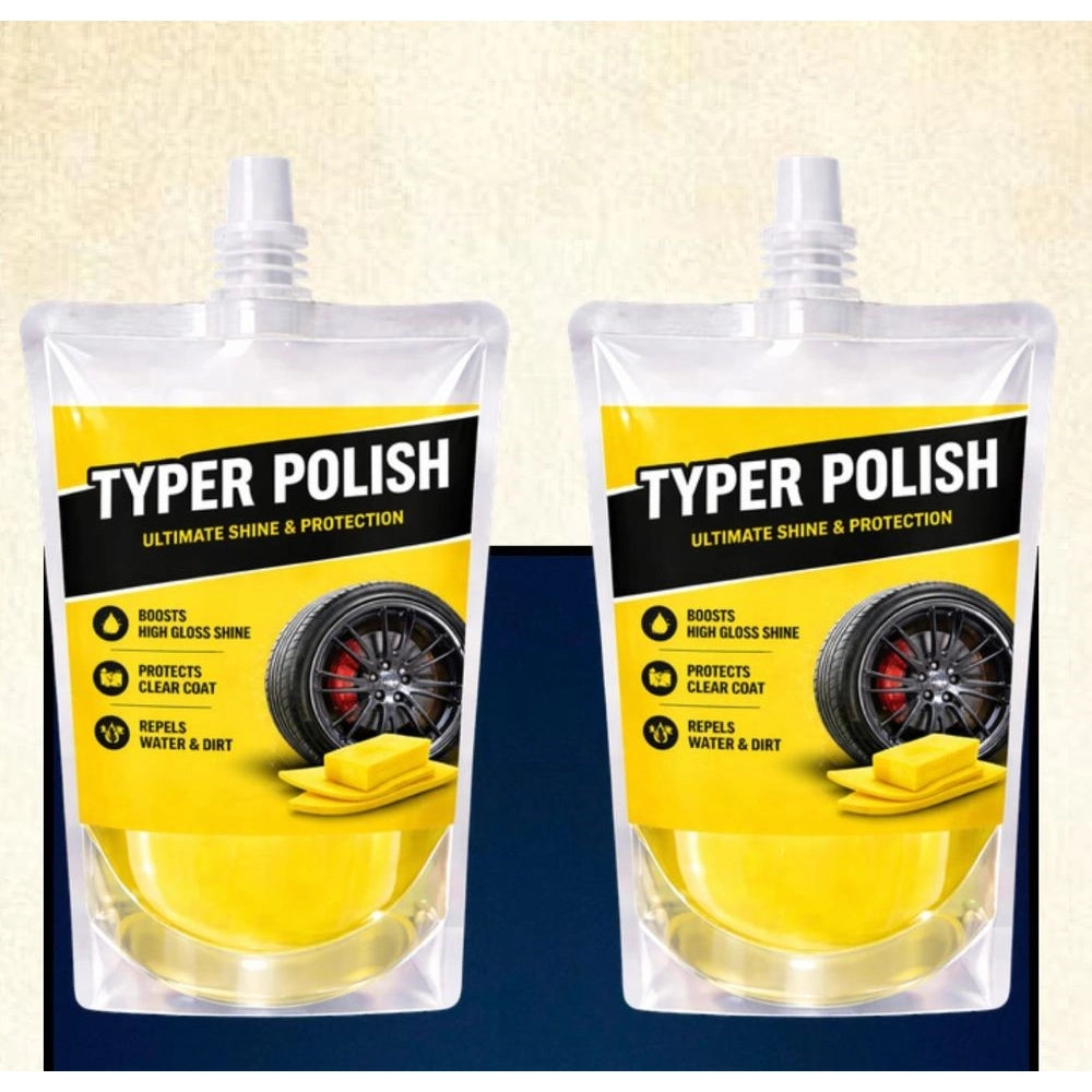 Amfyn Pack of 2 Ultra Tyre Shine &amp; Polish Liquid Pouches 100 ML