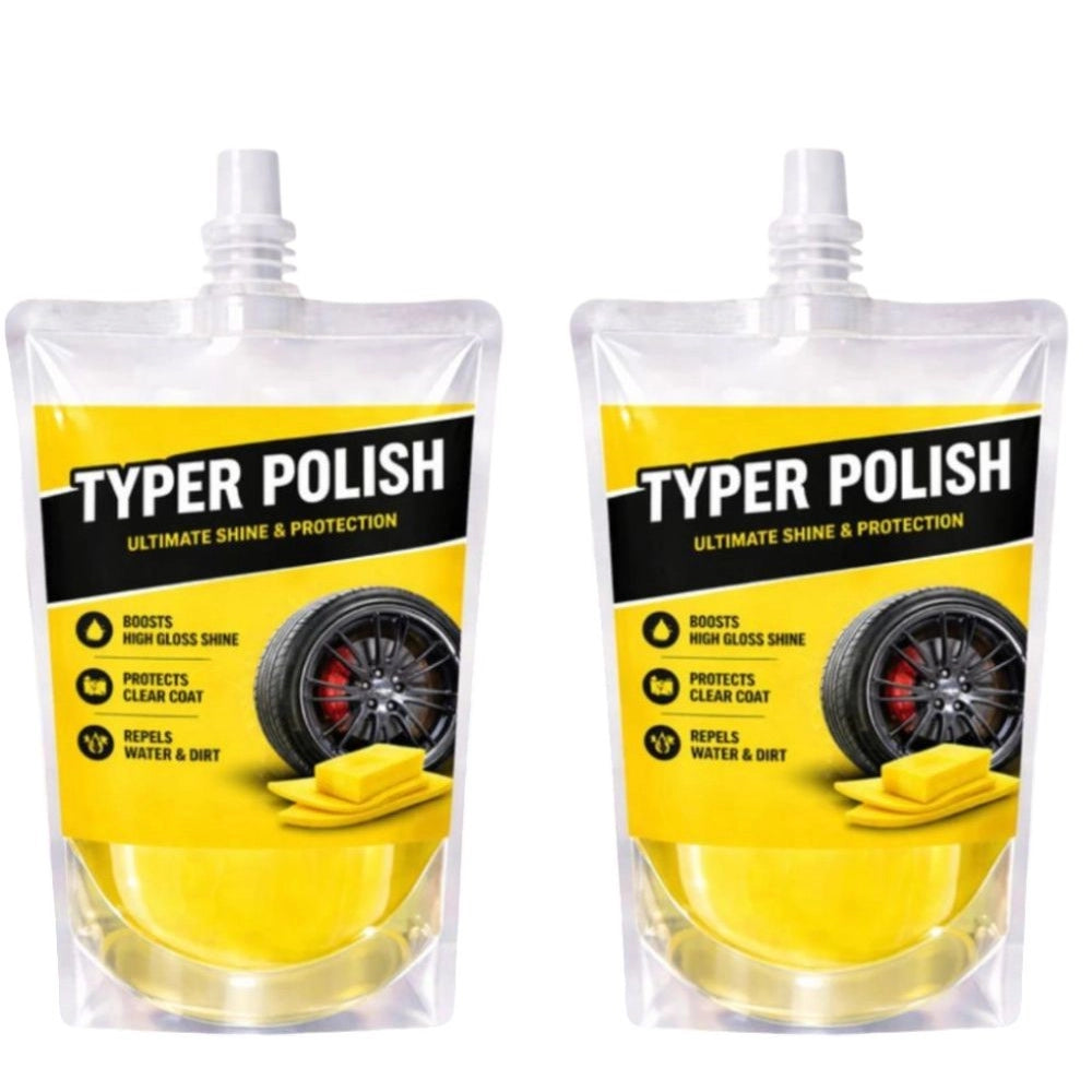 Amfyn Pack of 2 Ultra Tyre Shine &amp; Polish Liquid Pouches 100 ML