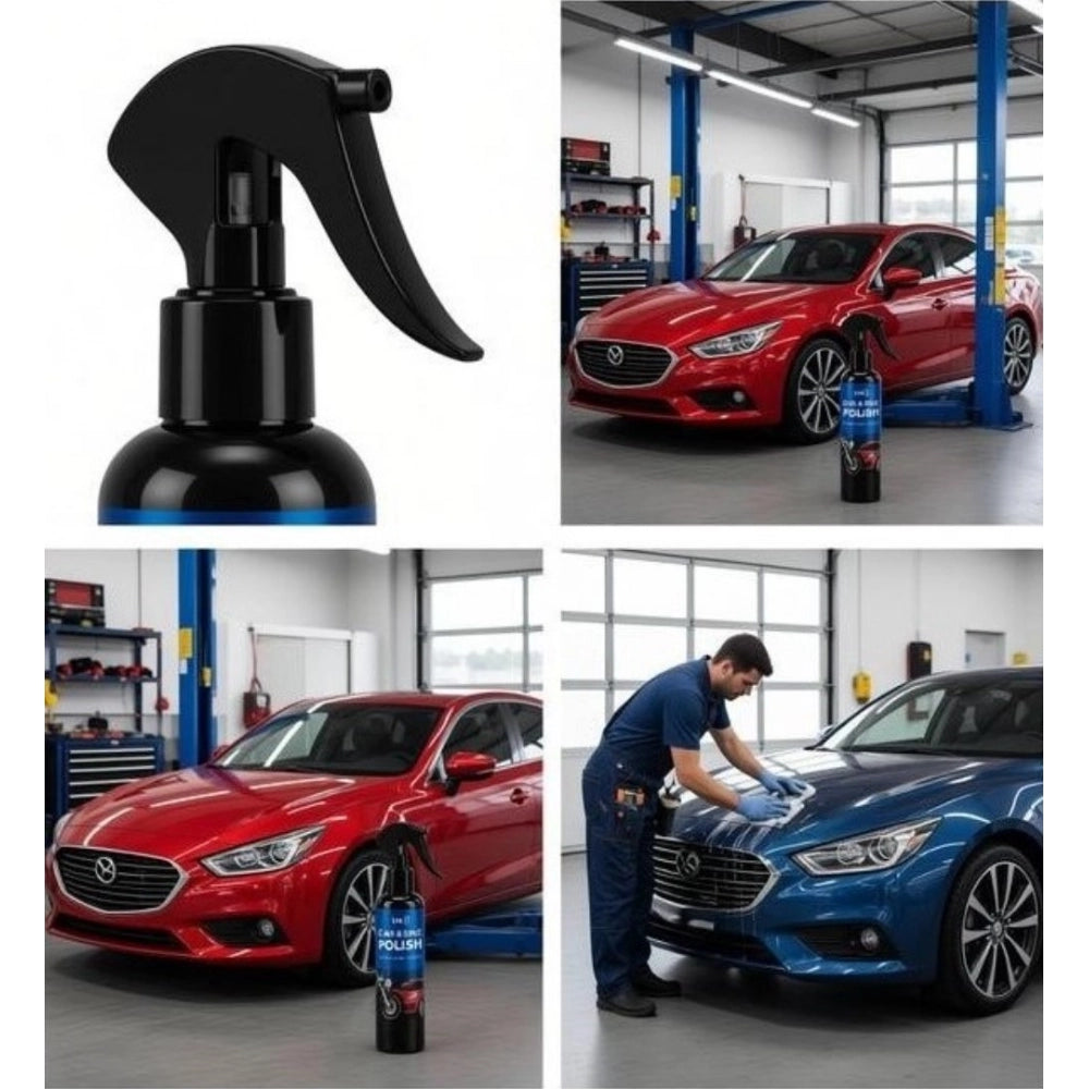 Amfyn Pack of 2 3-in-1 Car and Bike Polish Spray Bottles 100 ML