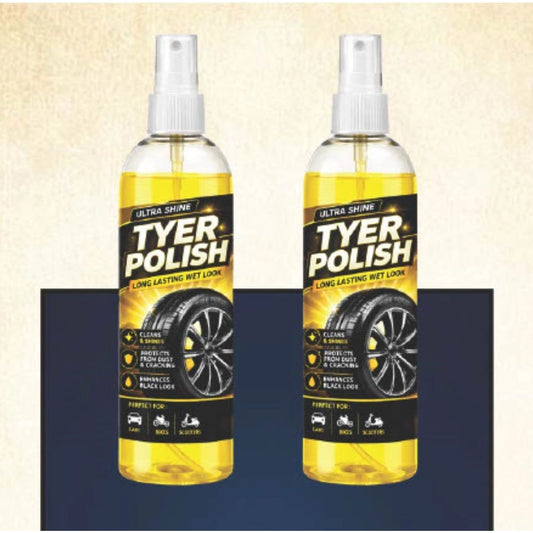 Amfyn Pack of 2 Deep Black Tyer Polish Liquid Spray Bottle 100 ML