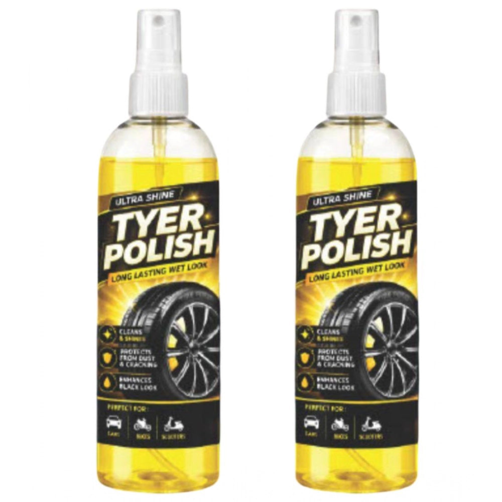 Amfyn Pack of 2 Deep Black Tyer Polish Liquid Spray Bottle 100 ML