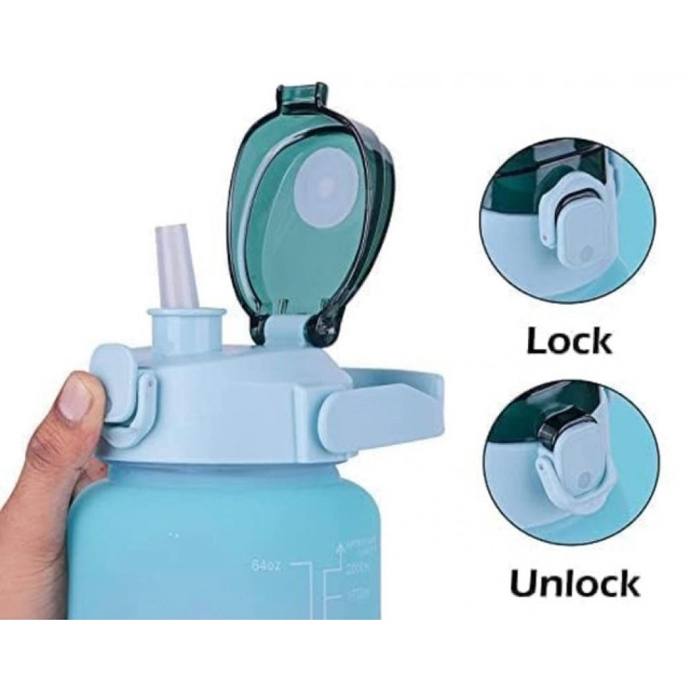 Amfyn 3 Pcs Motivational Leakproof Tritan Water Bottles (Multicolor)