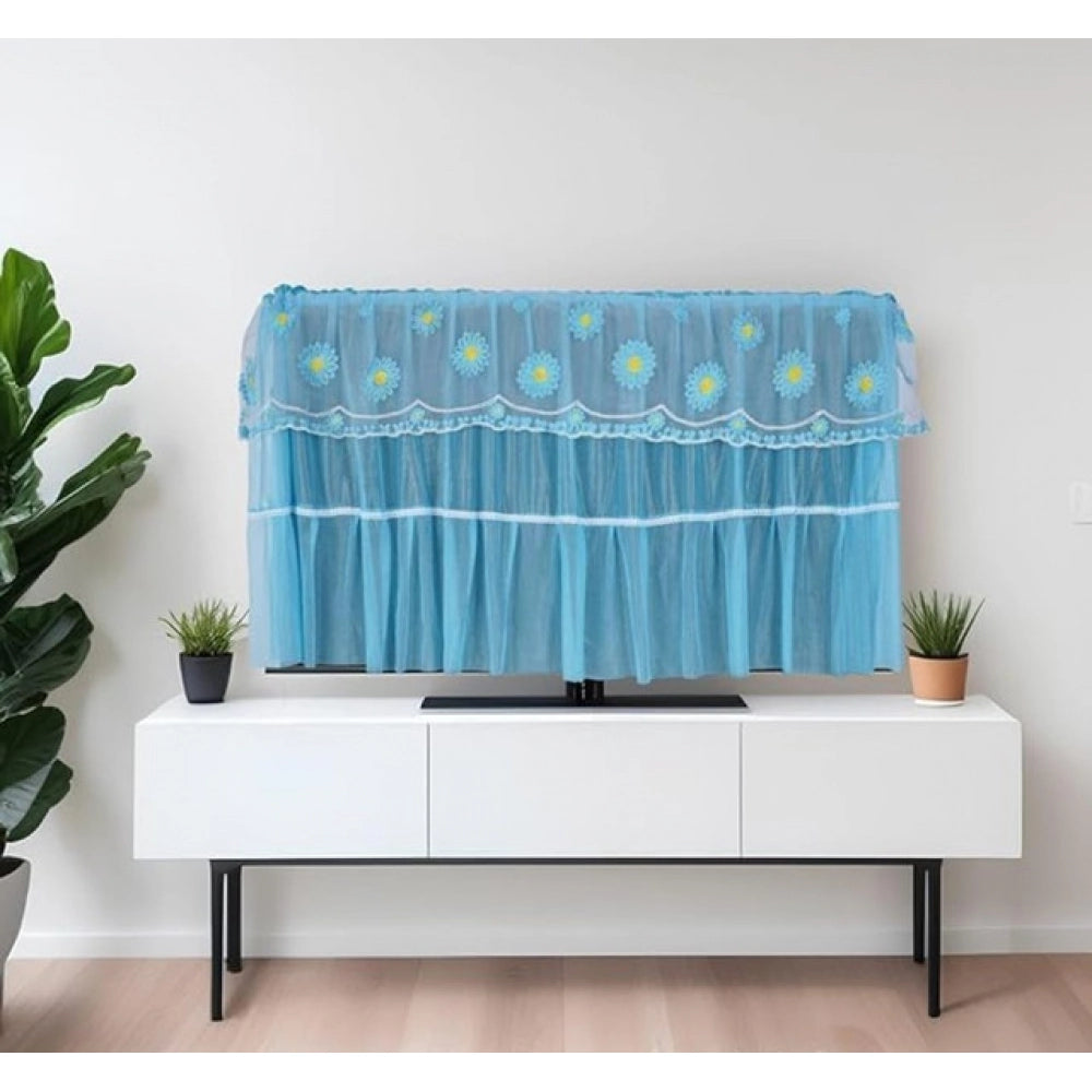 Amfyn Pack of 2 LED TV Cover (28-34 Inch) (40-45 Inch) (50-55 Inch) (Blue)