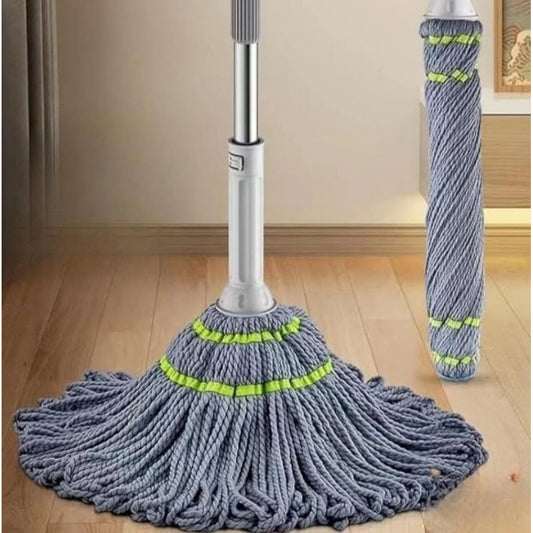 Amfyn Pack of 2 Microfiber Twist Mop for Floor Cleaning (Grey)