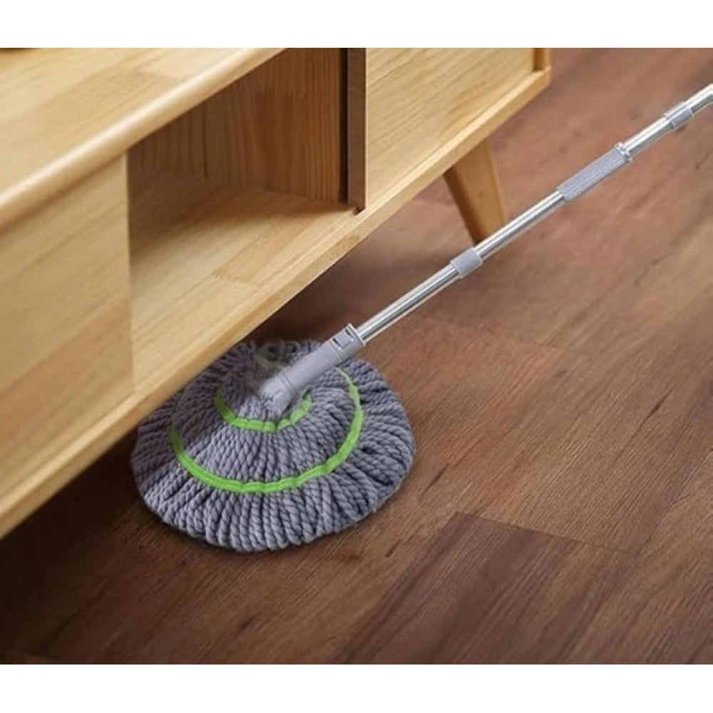 Amfyn Pack of 2 Microfiber Twist Mop for Floor Cleaning (Grey)