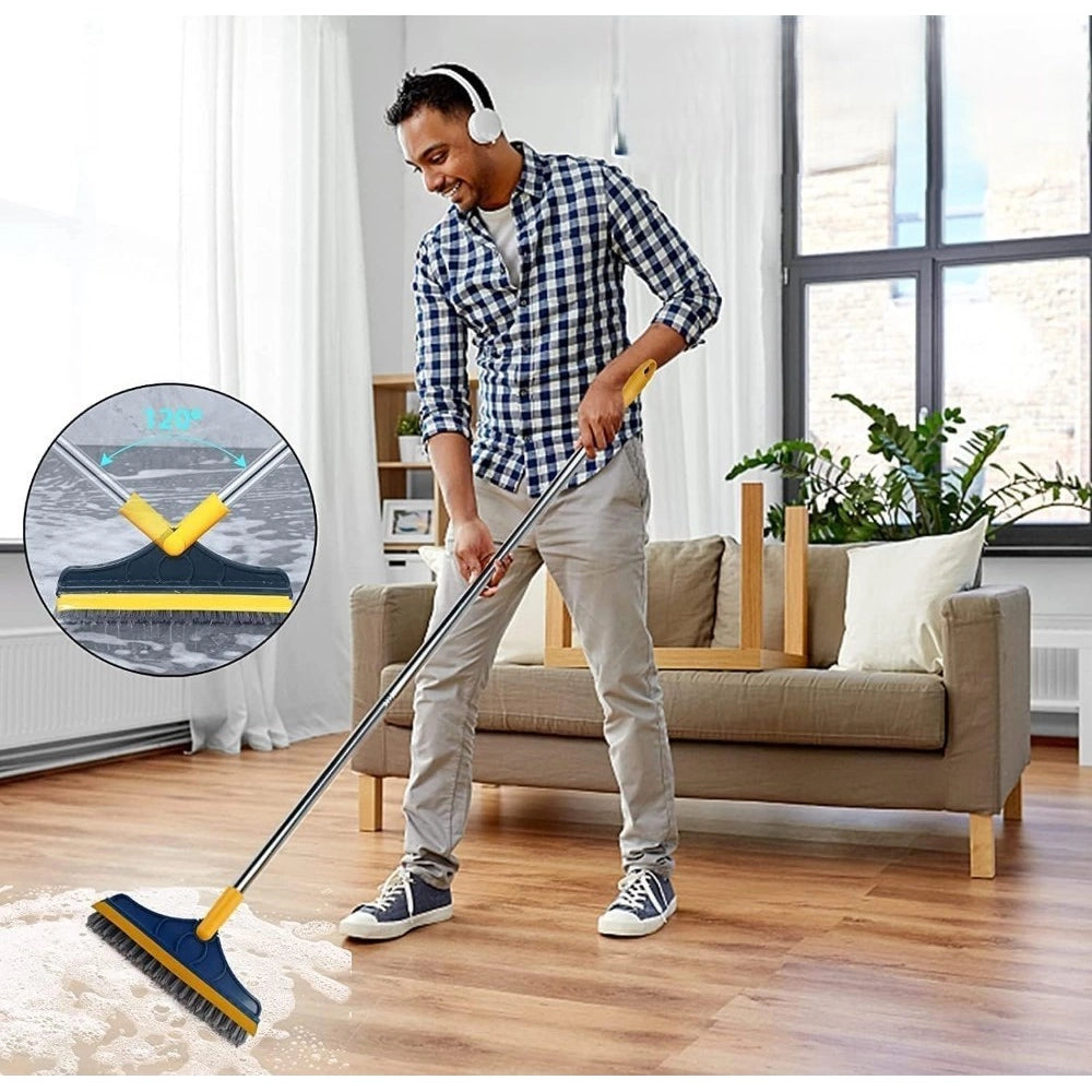 Amfyn Pack of 2 2 in 1 Scrape Floor Scrubbing Brush (Multicolor)