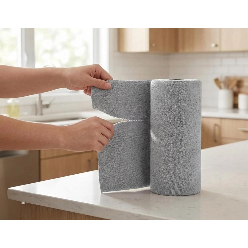 Amfyn Pack of 2 Microfiber Cleaning Cloth (Grey)