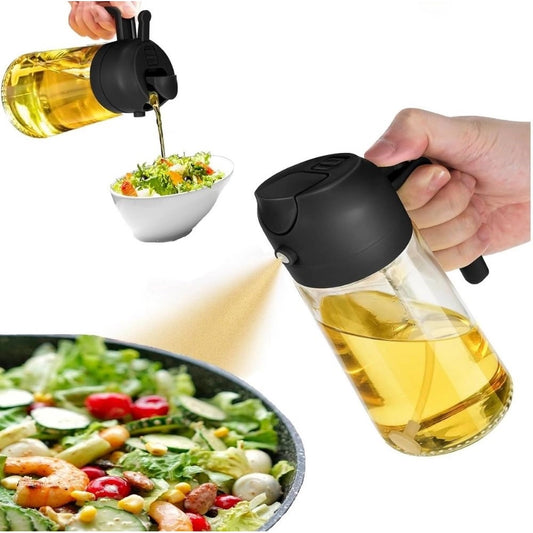 Amfyn Pack of 2 2 in 1 Oil Dispenser (Black)