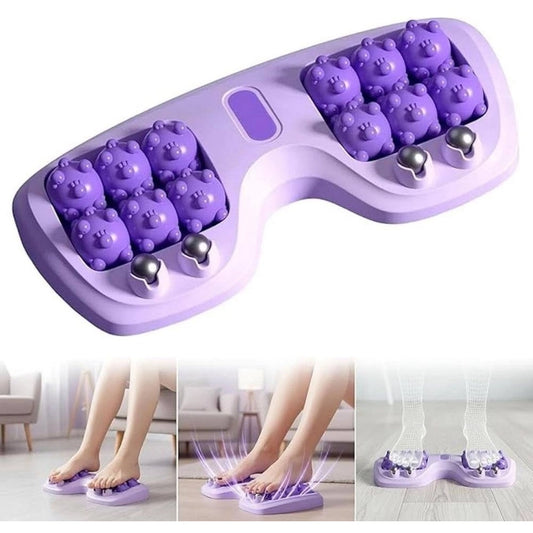 Amfyn Pack of 2 Portable Double Foot Massage Roller (Purple)