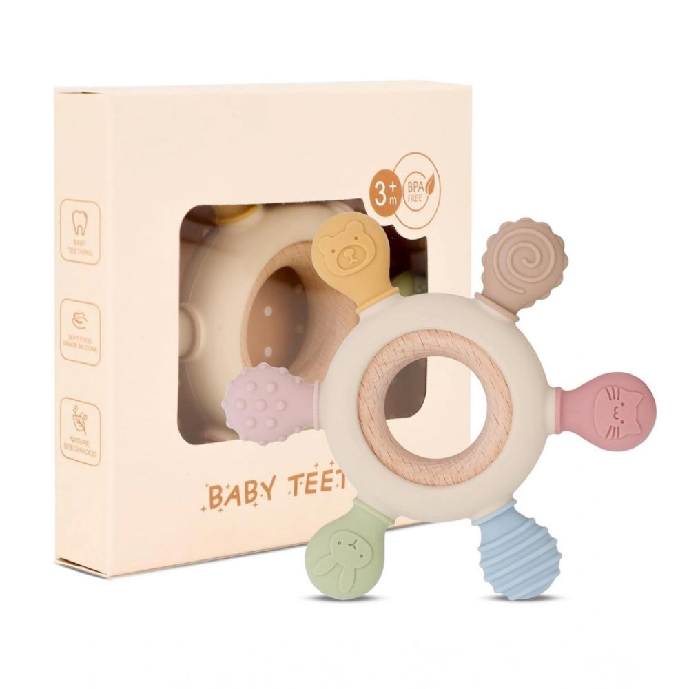 Amfyn Silicone Baby Teether (Multicolor)