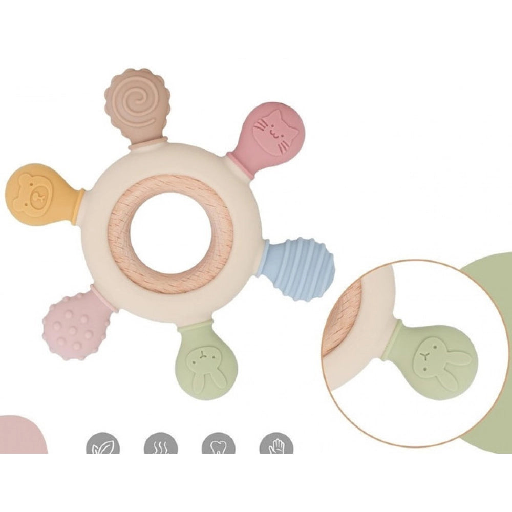 Amfyn Silicone Baby Teether (Multicolor)