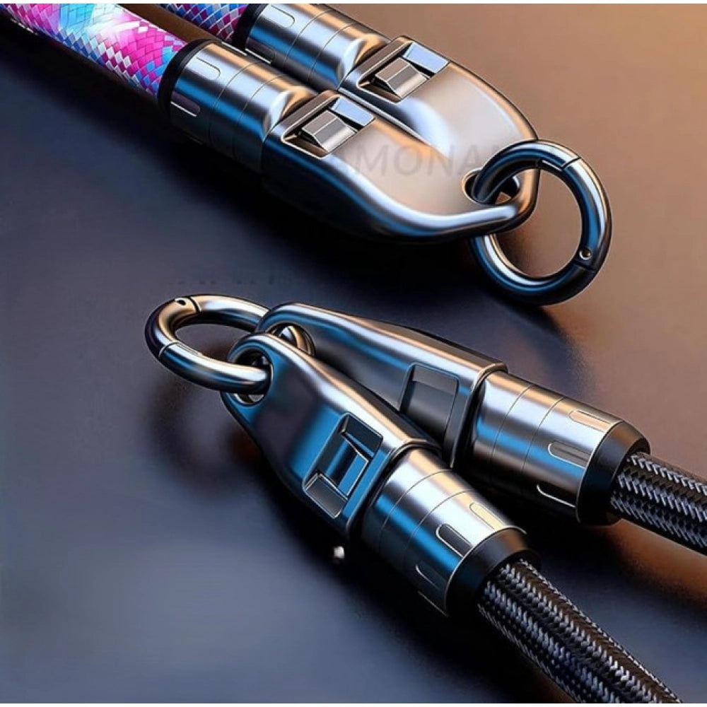 Amfyn Pack of 2 USB Charging Cable Lanyard (Multicolor)