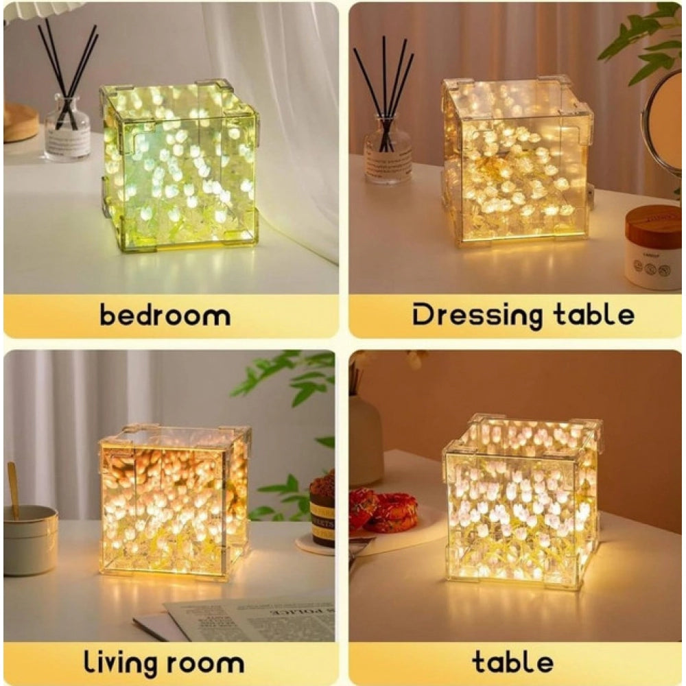 Amfyn Cube Tulip Lamp (Multicolor)