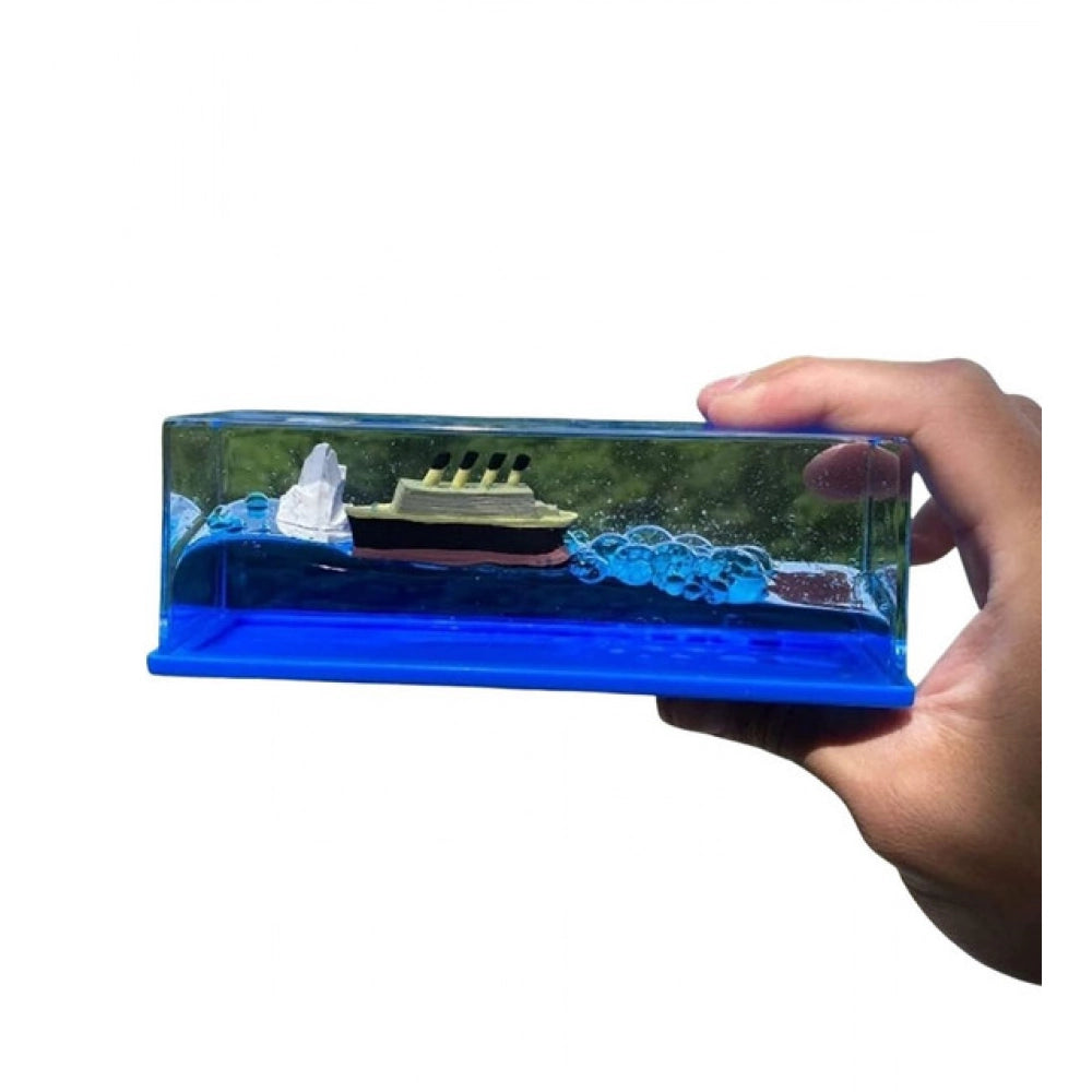 Amfyn Decorative Liquid Wave Cruise Ship (Blue)
