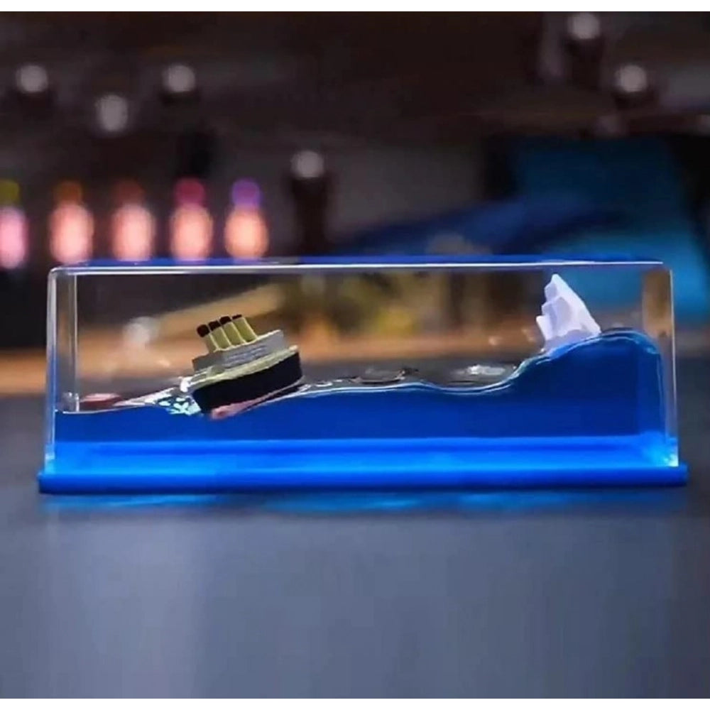 Amfyn Decorative Liquid Wave Cruise Ship (Blue)