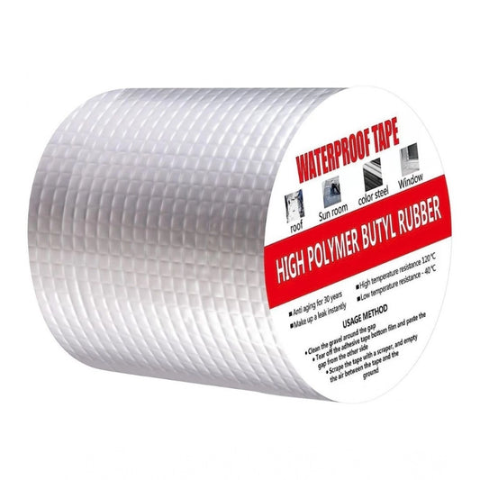 Amfyn Pack of 2 Aluminium Waterproof Foil Tape 4 Inch (Silver)