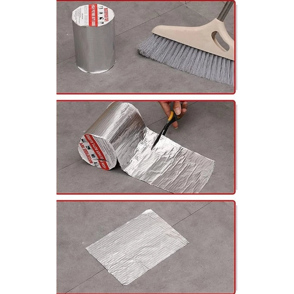 Amfyn Pack of 2 Aluminium Waterproof Foil Tape 4 Inch (Silver)