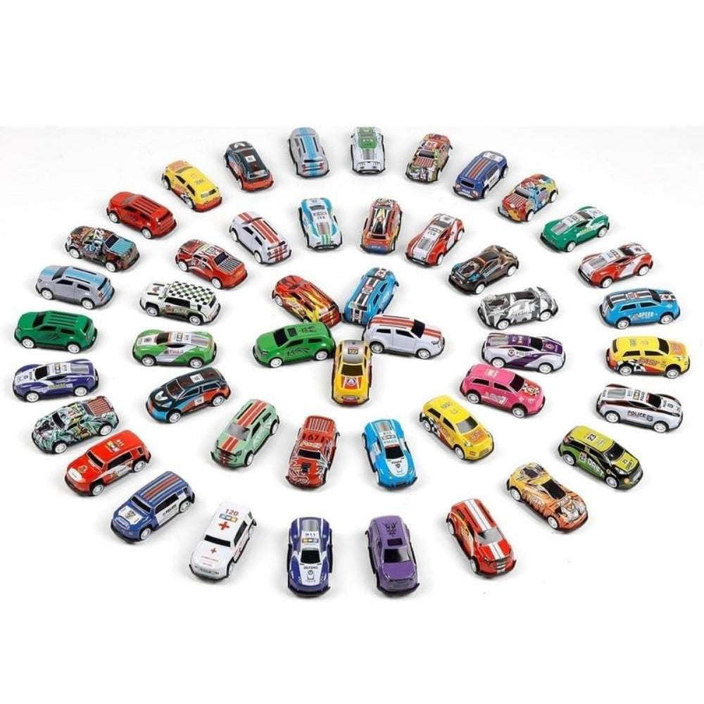 Amfyn 48 Piece Pull Back Car Set (Multicolor)