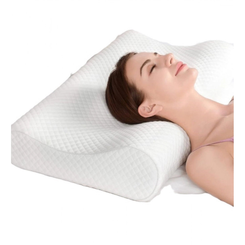 Amfyn Memory Foam Orthopedic Neck Pillow (White)