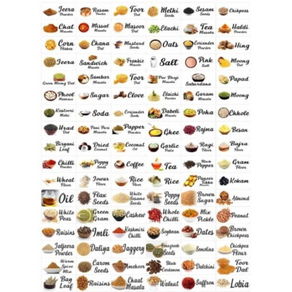 Amfyn Pack of 3 Kitchen Masala Sticker (Multicolor)