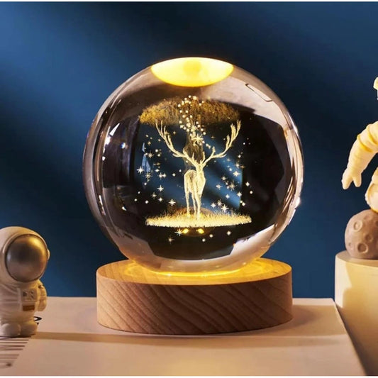 Amfyn Pack of 2 All Design Crystal Night Lamp (Multicolor)