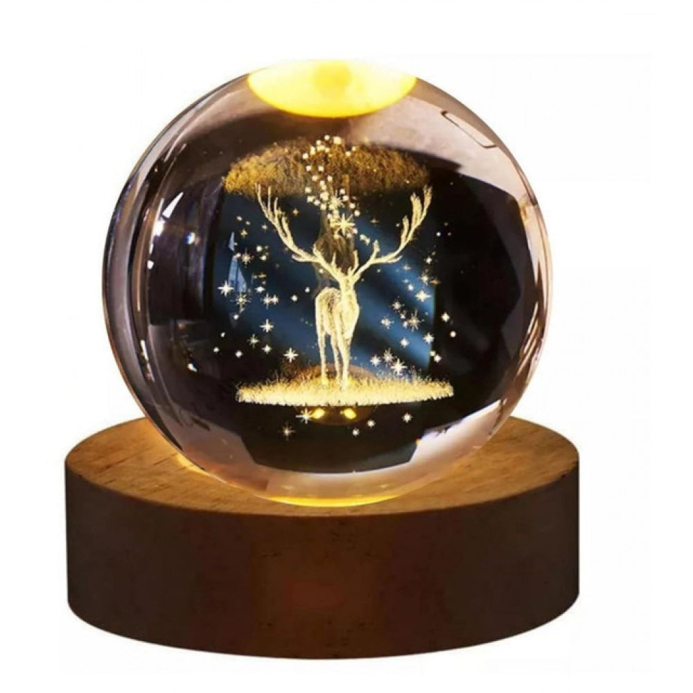 Amfyn Pack of 2 All Design Crystal Night Lamp (Multicolor)