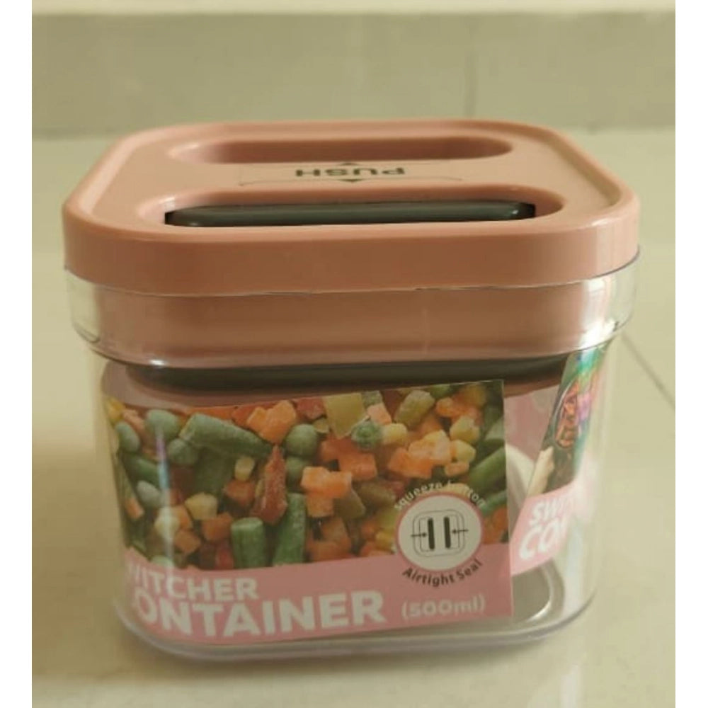 Amfyn Pack of 1 Switchers Airtight Storage Container Set 500 ML (Pink)