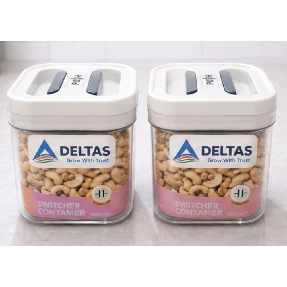 Amfyn Pack of 2 Switchers Airtight Storage Container Set 500 ML (White)