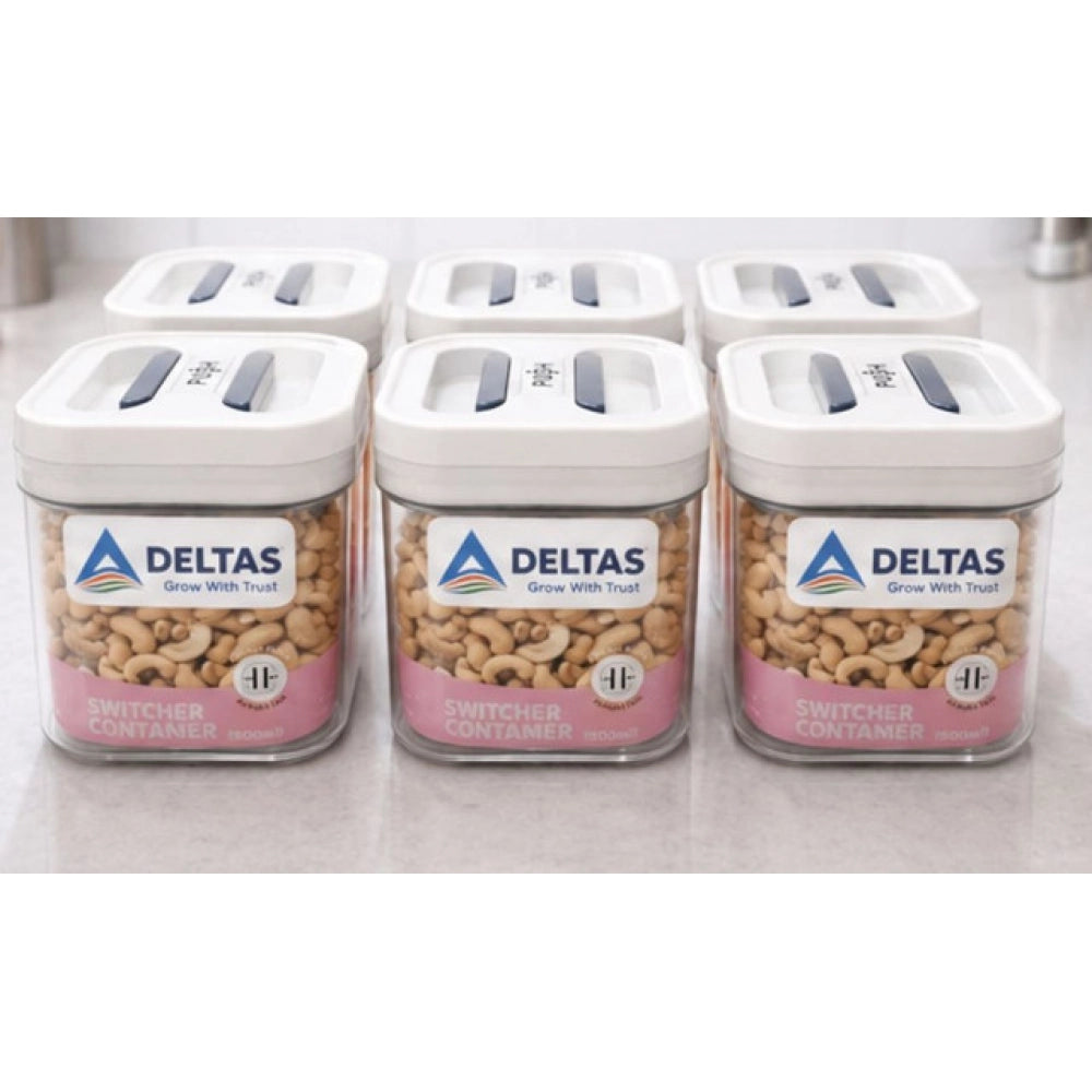 Amfyn Pack of 6 Switchers Airtight Storage Container Set 500 ML (White)