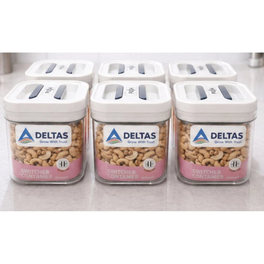 Amfyn Pack of 6 Switchers Airtight Storage Container Set 500 ML (White)
