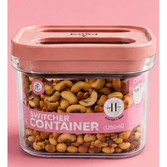 Amfyn Pack of 1 Switchers Airtight Storage Container Set 1250 ML (Pink)