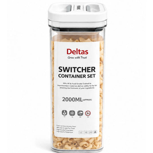 Amfyn Pack of 1 Switchers Airtight Storage Container Set 2000 ML (White)