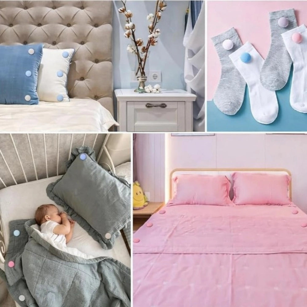 Amfyn Pack of 10 Duvet Clips (Pink-Blue)